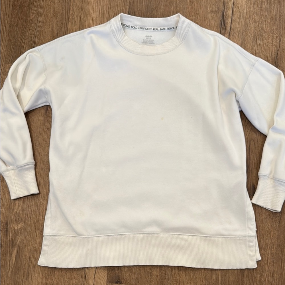 Aerie White Crewneck Sweatshirt